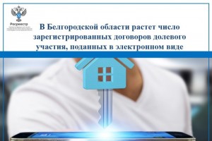 В Белгородской области растет число зарегистрированных договоров долевого участия, поданных в электронном виде.