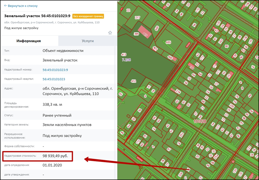 Массовая кадастровая оценка объектов капитального строительства в 2023 году.