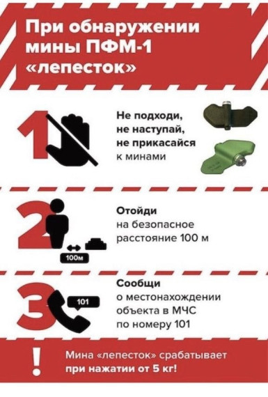 Как вести себя при обнаружении мины "лепесток". Как вести себя при обнаружении мины "лепесток".